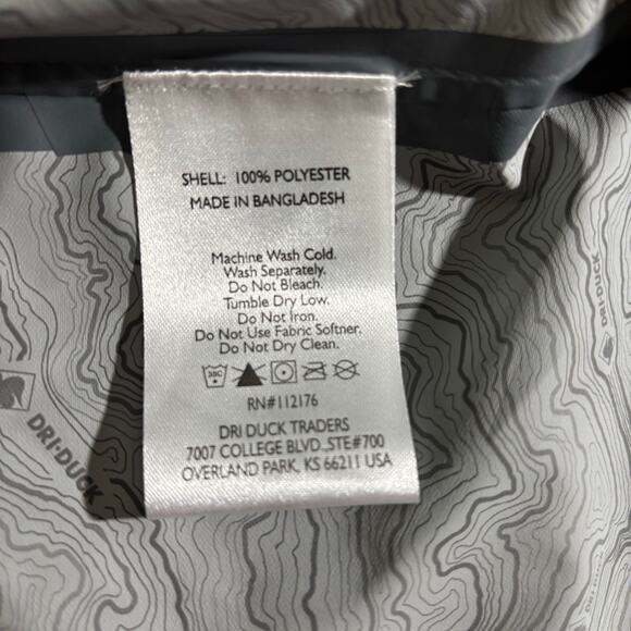 Dri Duck Mossy Oak Jacket Mens XL Tan Full Zip Waterproof Work Hood Storm Shield - Picture 4 of 12